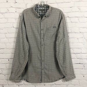 Eddie Bauer Plaid-Lined Long Sleeve Button Up Shirt Sz LT